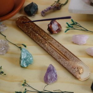 Ombre Gold Incense Holder - Rounded